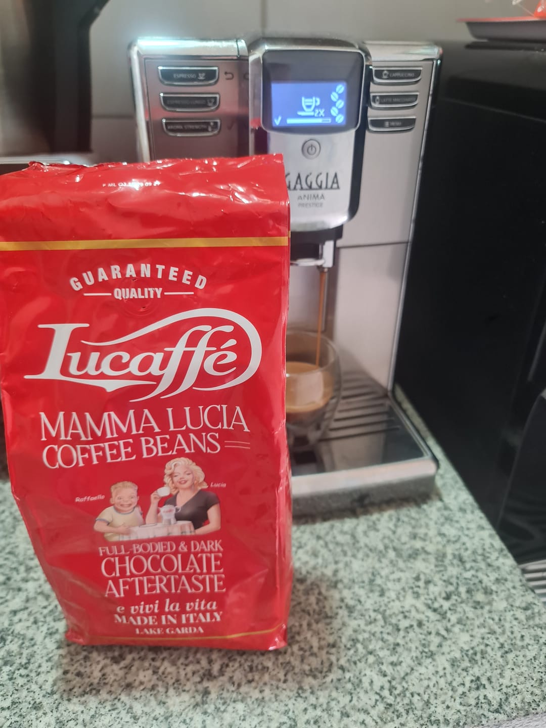 Customer photo review of Lucaffe Mamma Lucia 1 kg Grano Entero