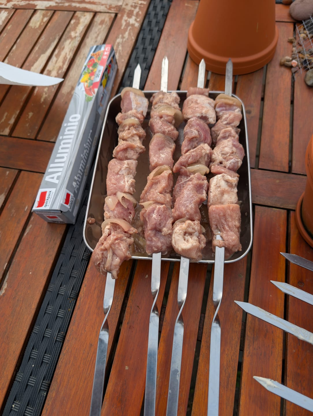 Customer photo review of Schweine-Schaschlik Original - Mayonnaise Zwiebel Kräuter Marinade | mySchaschlik