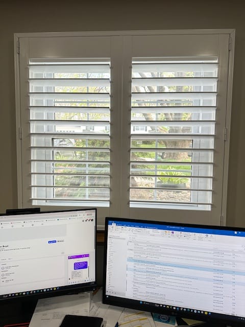 Customer photo review of Hybrid Wood Plantation Shutter