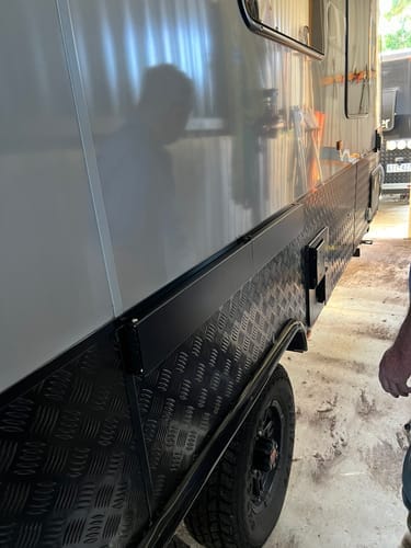Customer photo review of RV/Caravan Mounted Drying Rack - Foldable Indoor and Outdoor