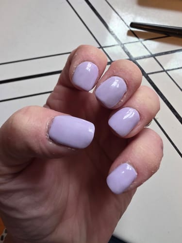Customer photo review of D904 Wisp Purple Creme Dip Powder