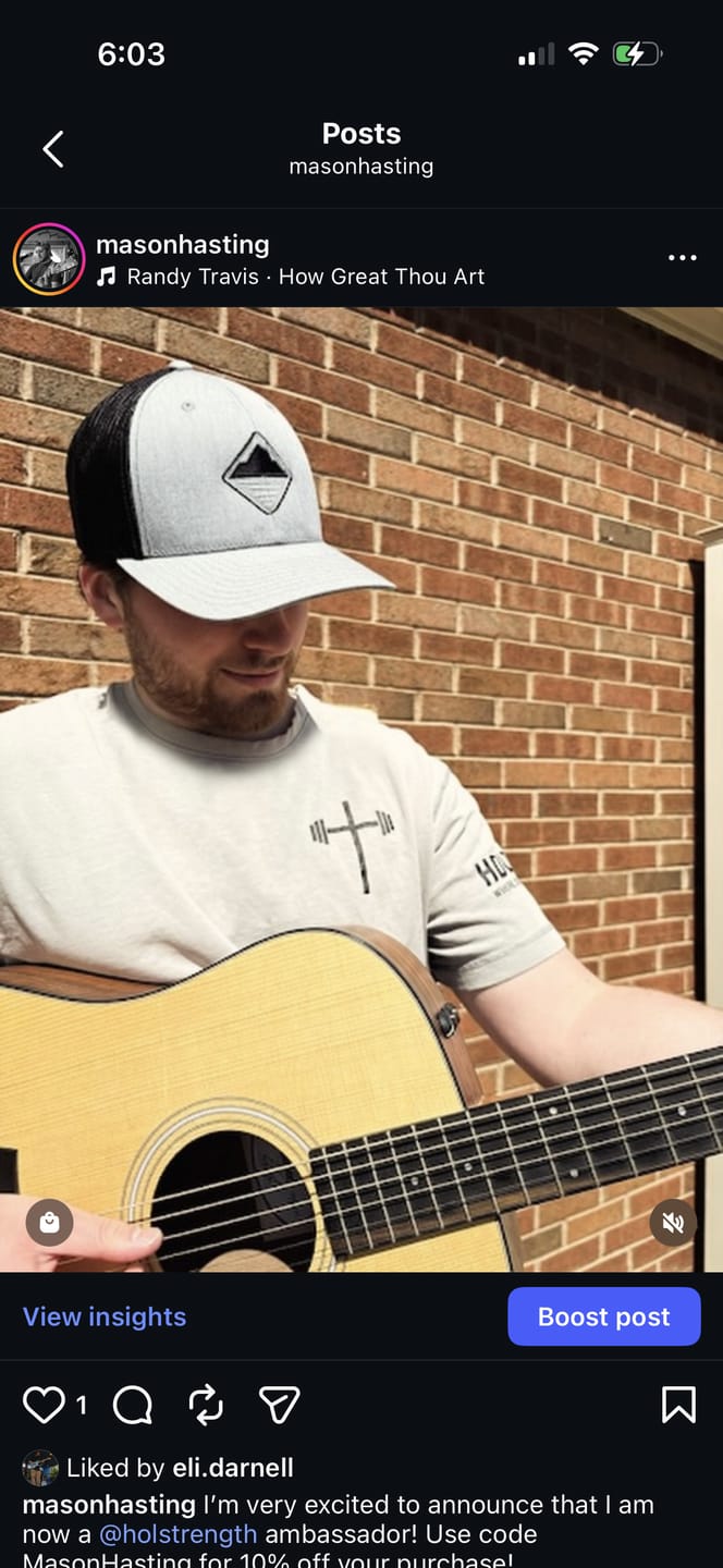 Customer photo review of Premium Oversized Scripture Tee