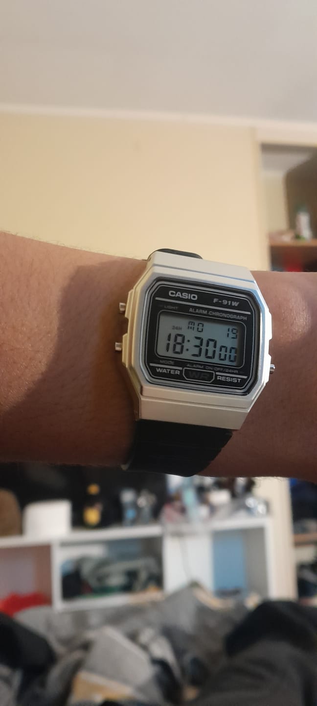 Customer photo review of Reloj Casio Vintage F-91WM-7ADF Plateado/Negro