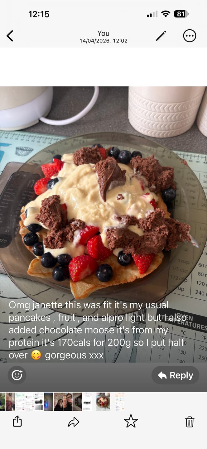 Customer photo review of Protein Pancakes | 37g Protein