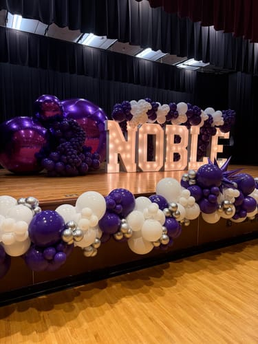Customer photo review of Purple Inflatable Mirror Ball Reusable Big Bubble Balloon