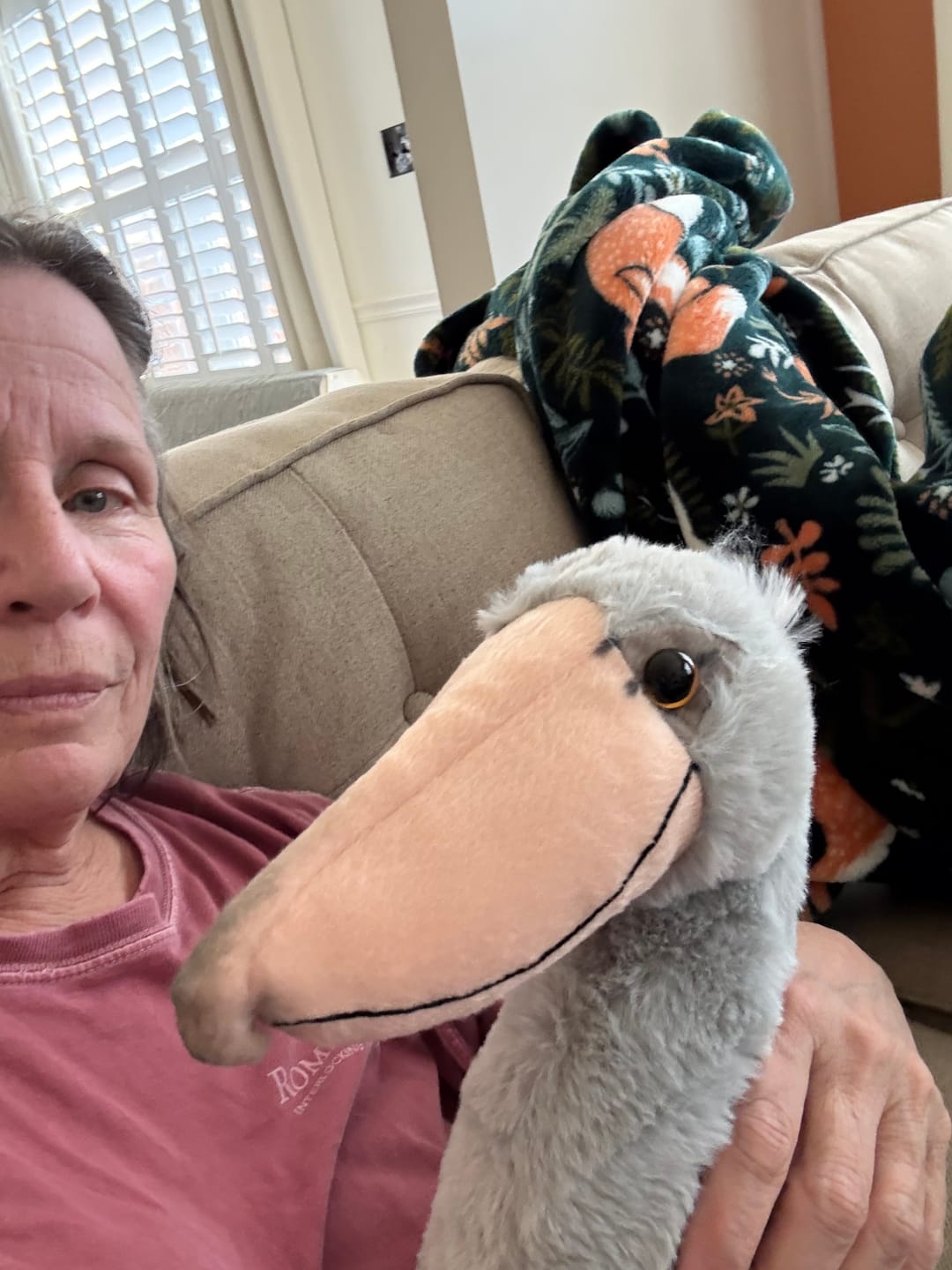 Customer photo review of Shoebill Stork Bird Soft Stuffed Plush Toy