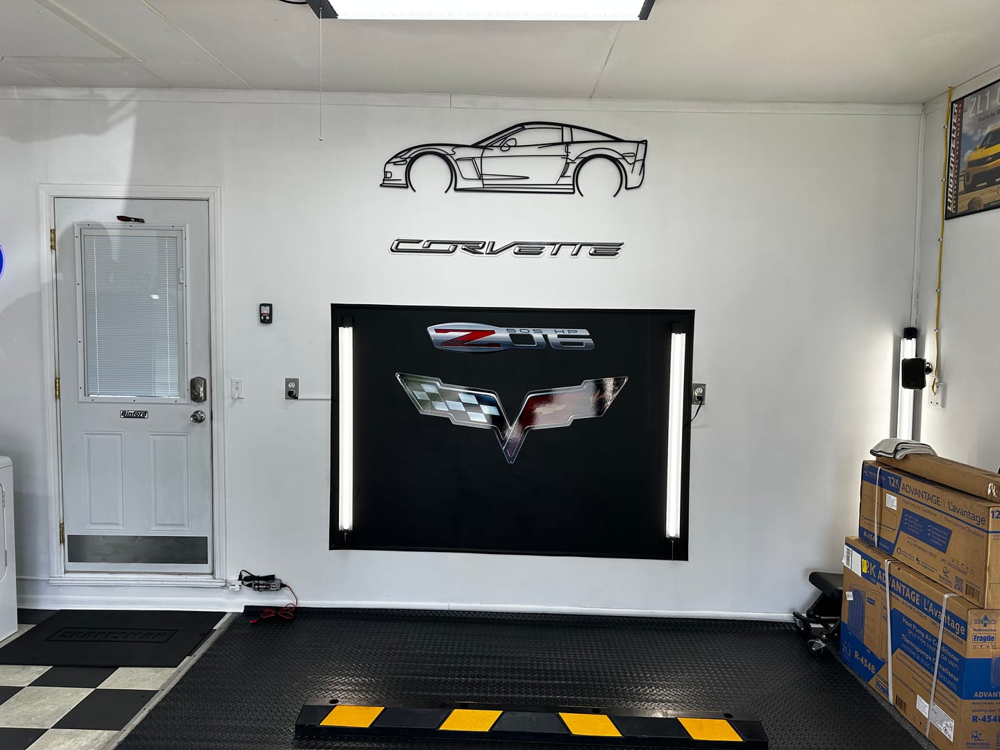 Customer photo review of Corvette C6 Z06 Detailed Silhouette Metal Wall Art