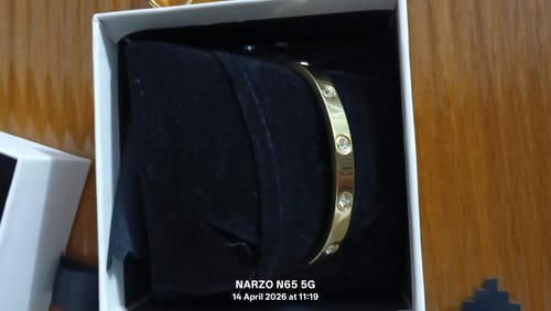 Customer photo review of Crystal Love Bangle Bracelet