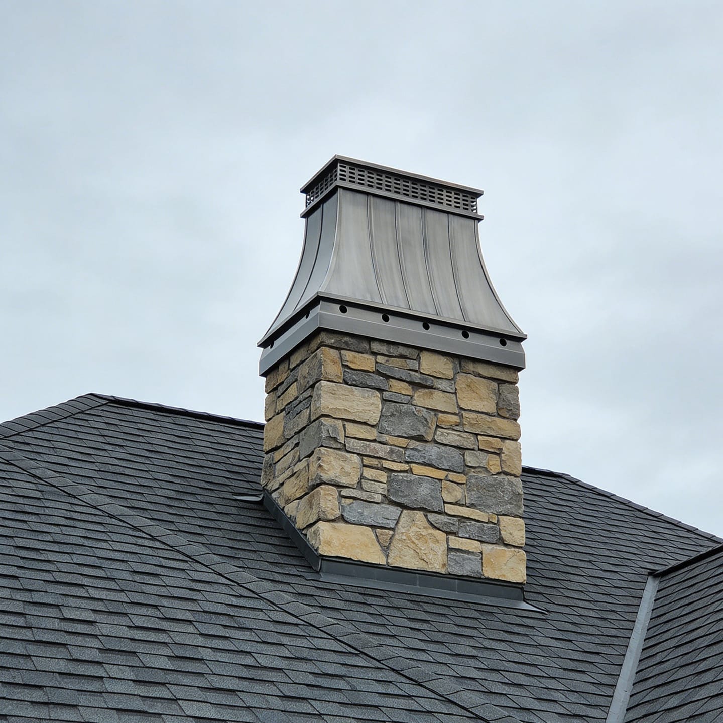 Customer photo review of MASTER Industrial Brushed Gray Stainless Steel Chimney Cap Heavy-Duty Handmade MS-F11