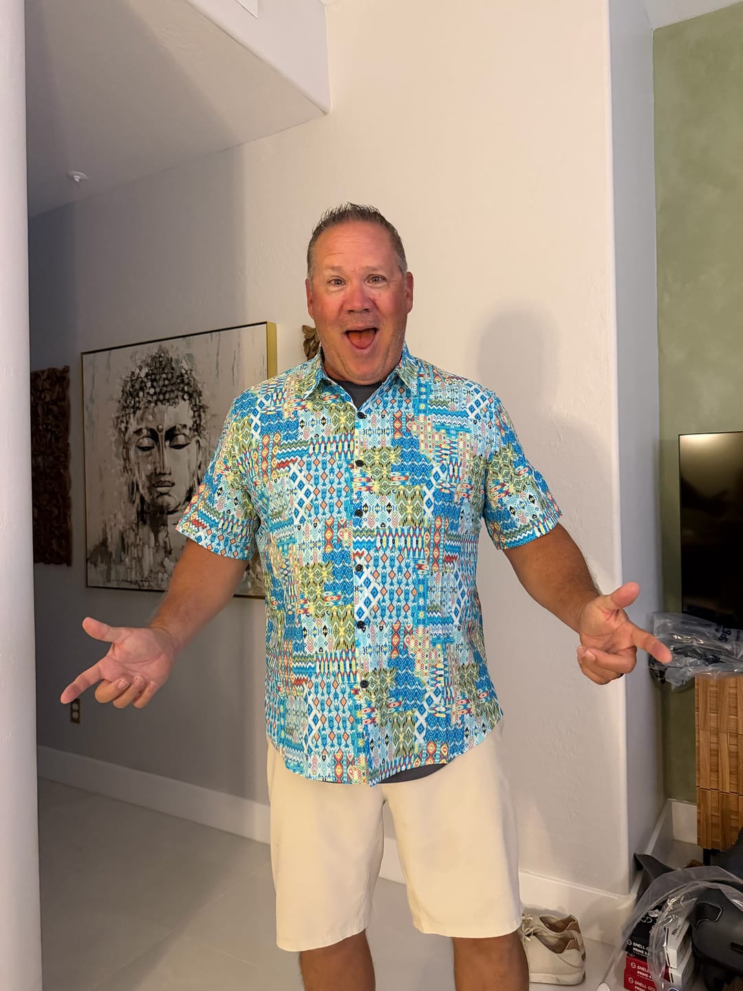 Customer photo review of Men's Vintage Short Sleeve Cotton Retro Triba Shirt