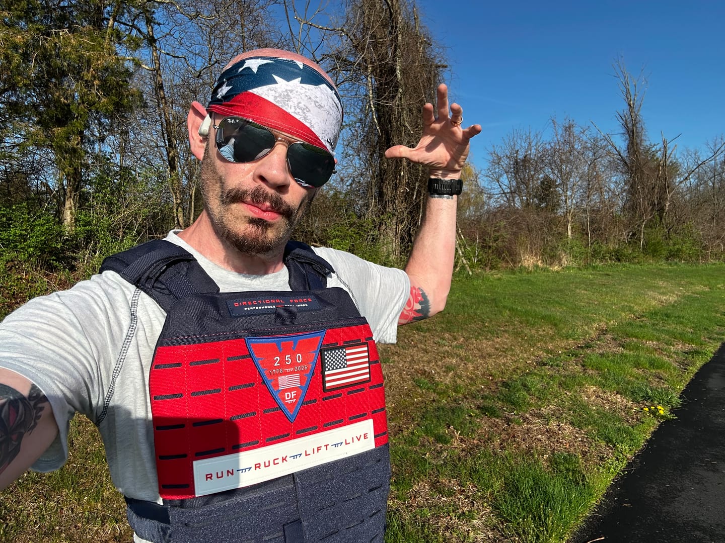 Customer photo review of Limited Edition Centurion Weight Vest - 250th American Anniversary Edition