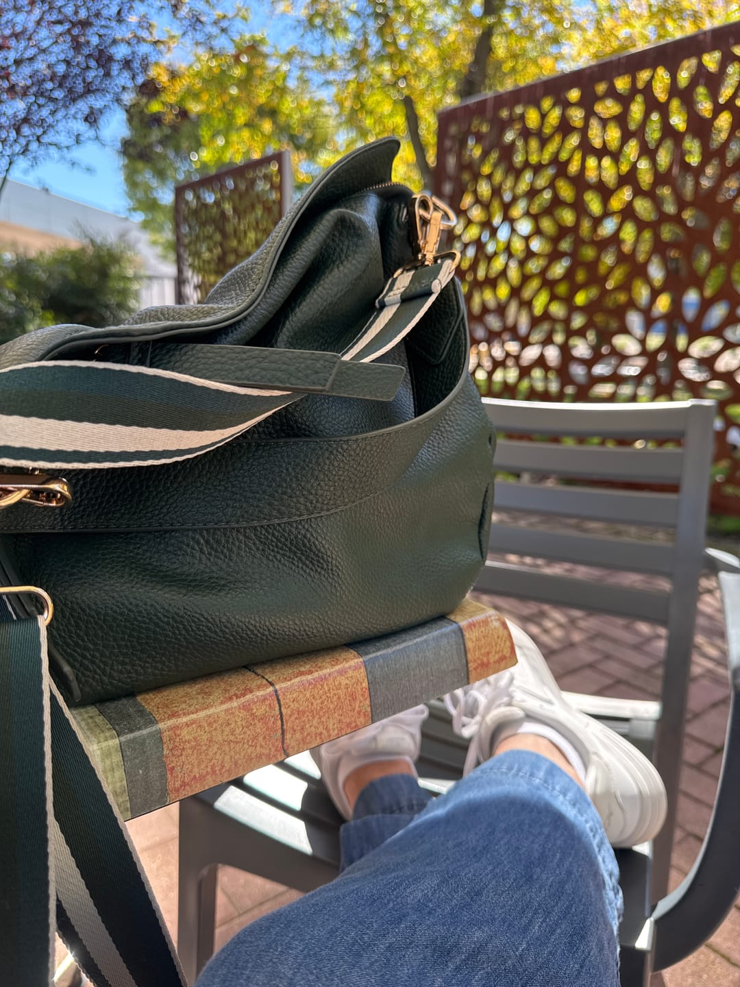 Customer photo review of Nadia Shoulder Bag - Forest Green