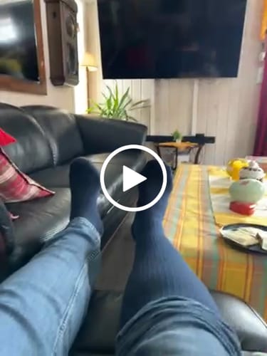 Customer video review of Støttestrømper