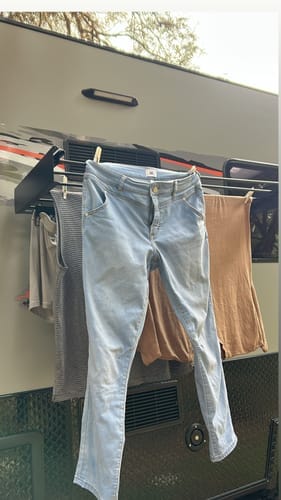 Customer photo review of RV/Caravan Mounted Drying Rack - Foldable Indoor and Outdoor