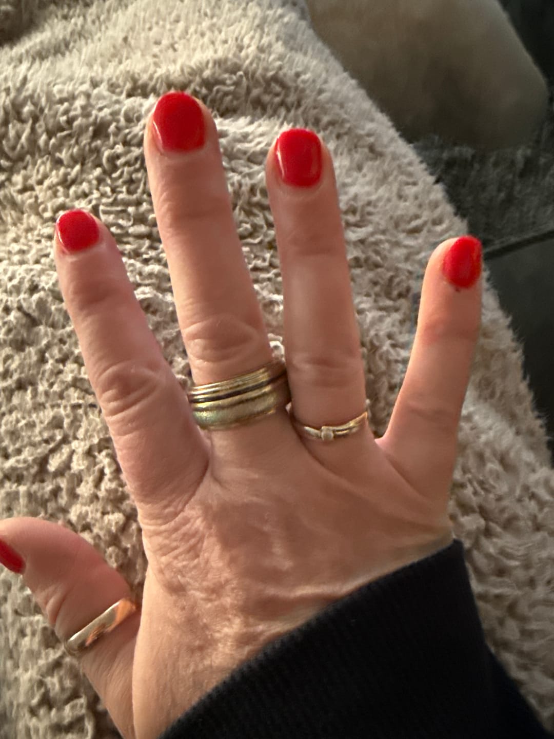 Customer photo review of Rose Red Dipping Powder