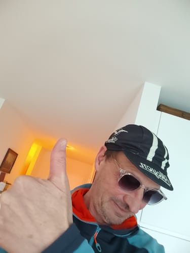 Customer photo review of Paris Roubaix Black Retro Cycling Cap