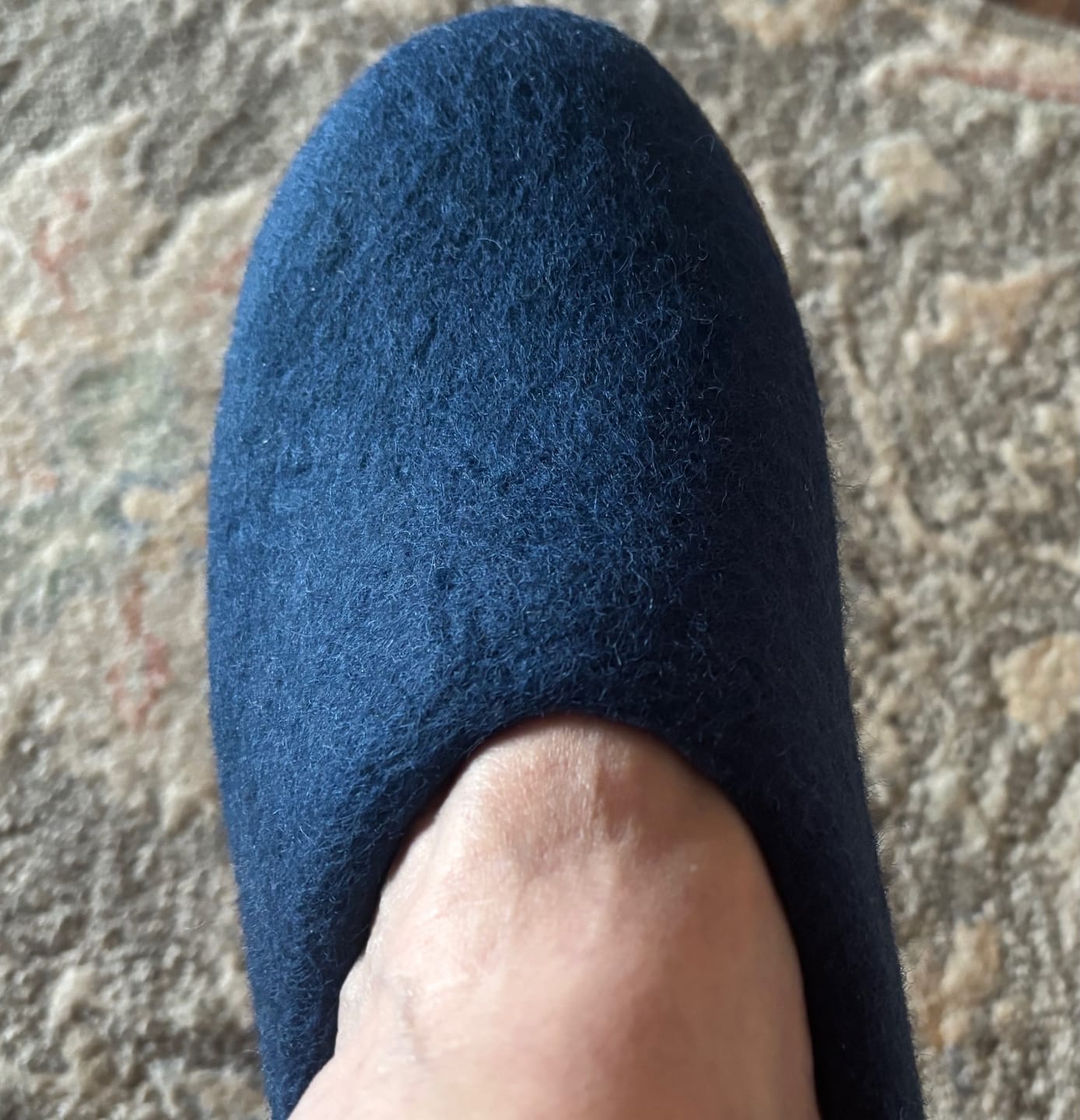 Customer photo review of Unisex Natural Felt Slip-On Slippers