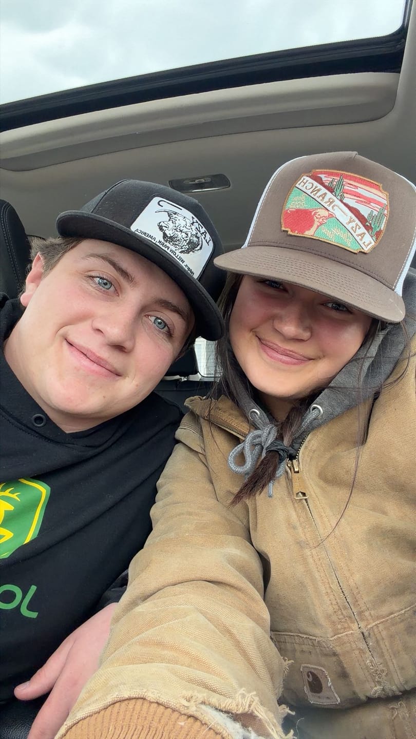 Customer photo review of Lazy J Ranch Brown & White Desert Show Time Classic Five Panel Trucker Hat