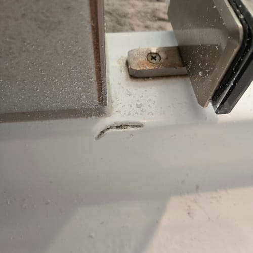 Customer photo review of Large Wall Damage - Tub and Shower Repair Kit