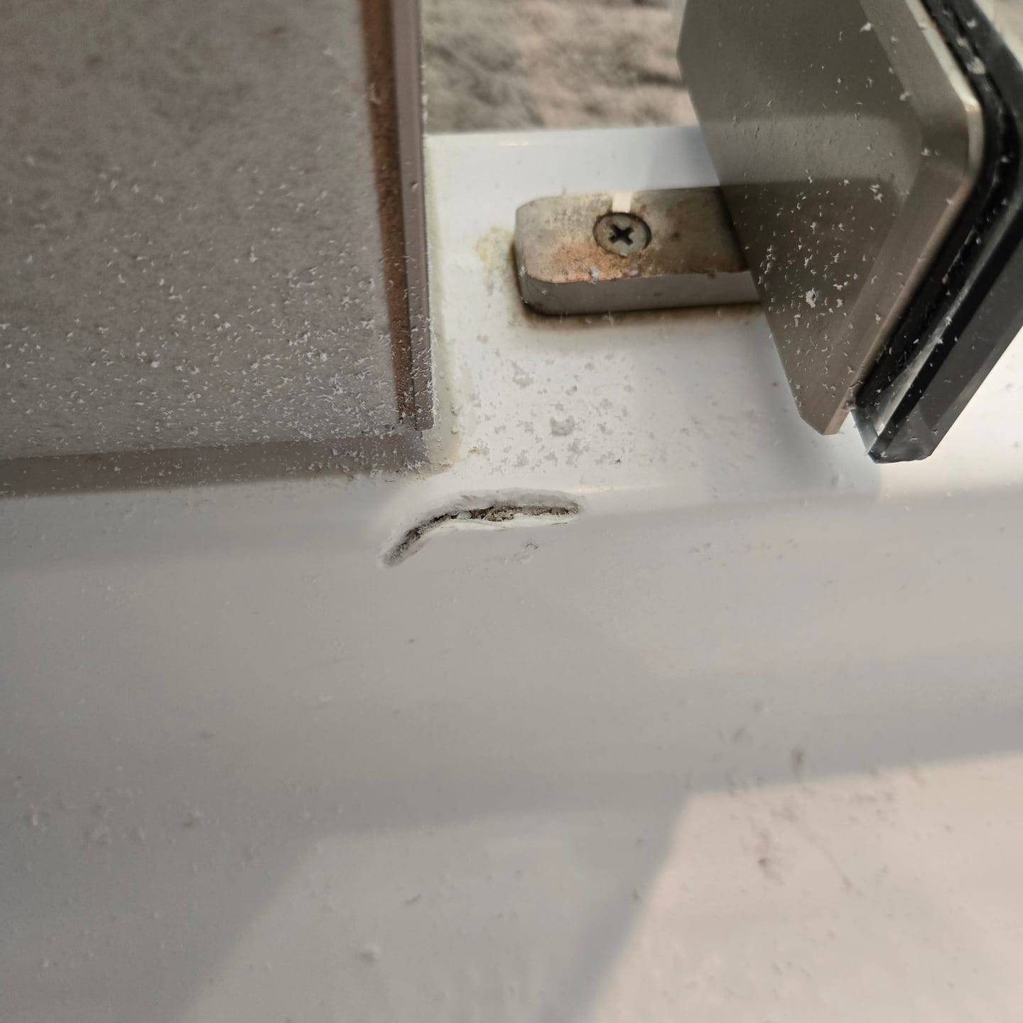 Customer photo review of Large Wall Damage - Tub and Shower Repair Kit