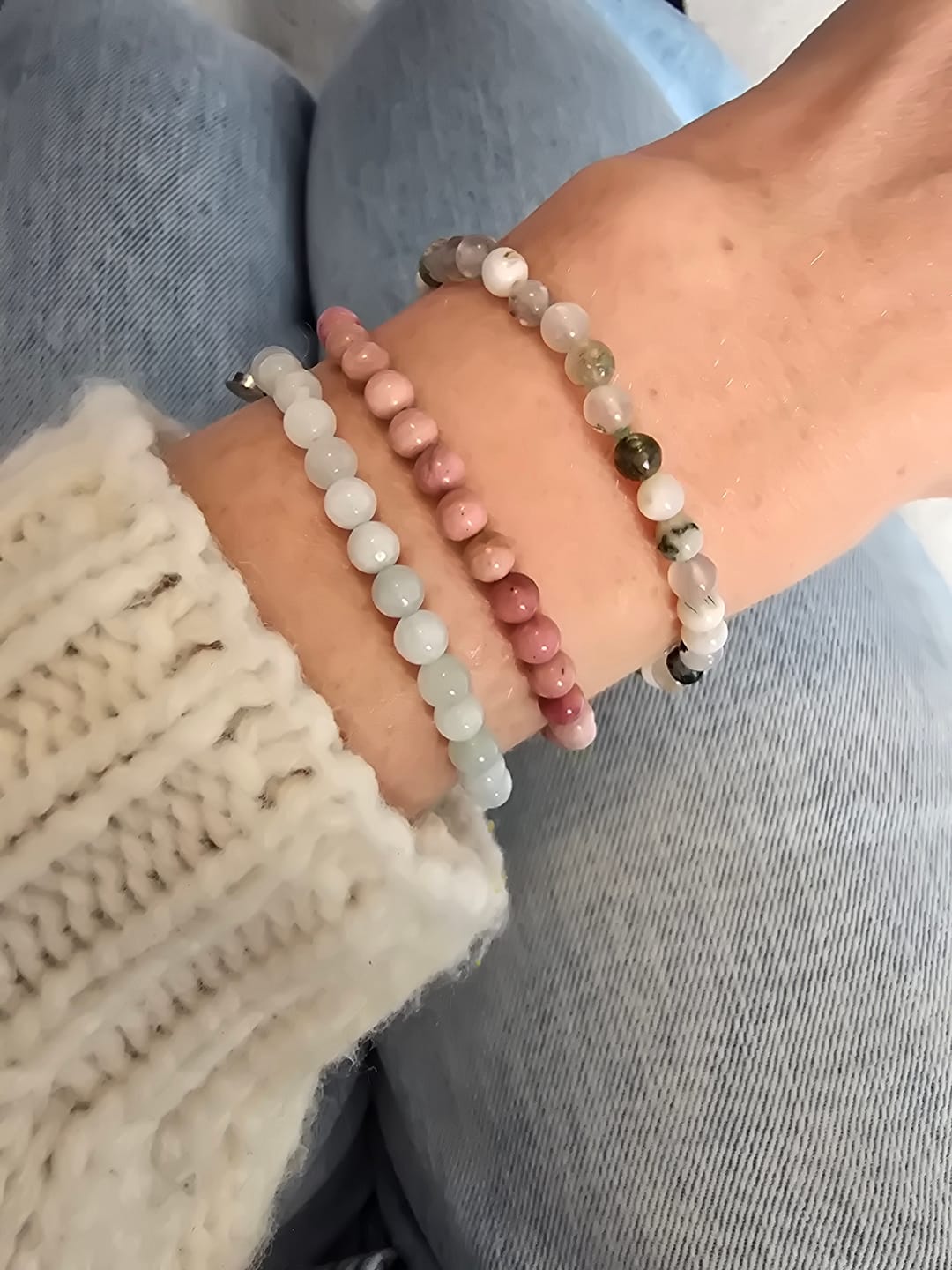 Customer photo review of Rhodonite Bracelet Mini