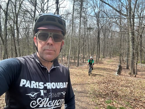 Customer photo review of Paris Roubaix Black Retro Cycling Vest