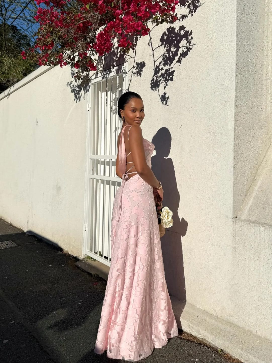 Customer photo review of Brielle Sleeveless Floral Maxi Dress