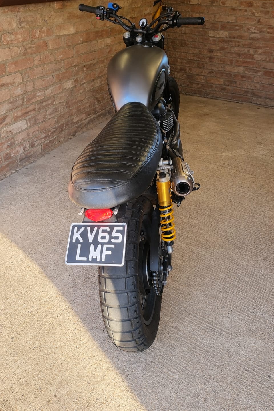 Customer photo review of Classic Metal Pressed 7×5 Motorbike Number Plate