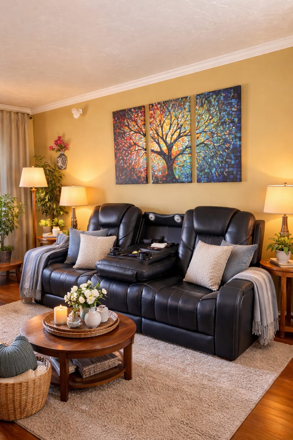 Customer photo review of Yggdrasil Tree of Life Wall Art Print | Mosaic Style 3-Panel Canvas Print