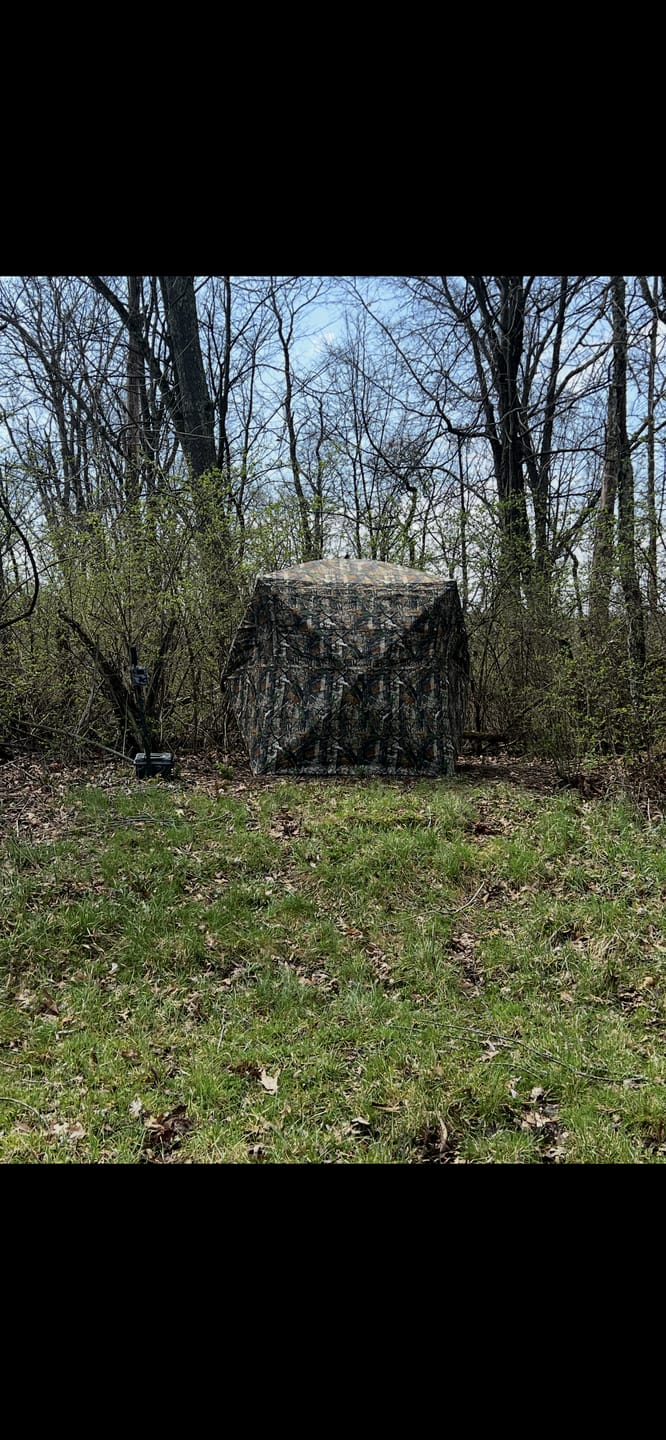 Customer photo review of VisMax See Through Blind | 270° Pop Up 3-4 Man Deer Blind | Portable Ground Blind Hunting for Sale with Hunters Comfort Design