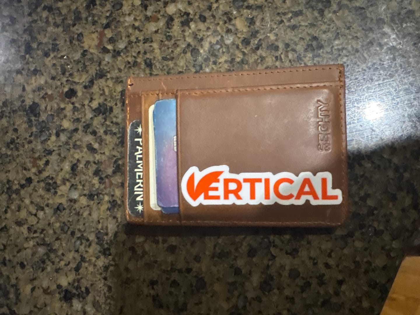 Customer photo review of 80Eighty® Cognac Leather Wallet