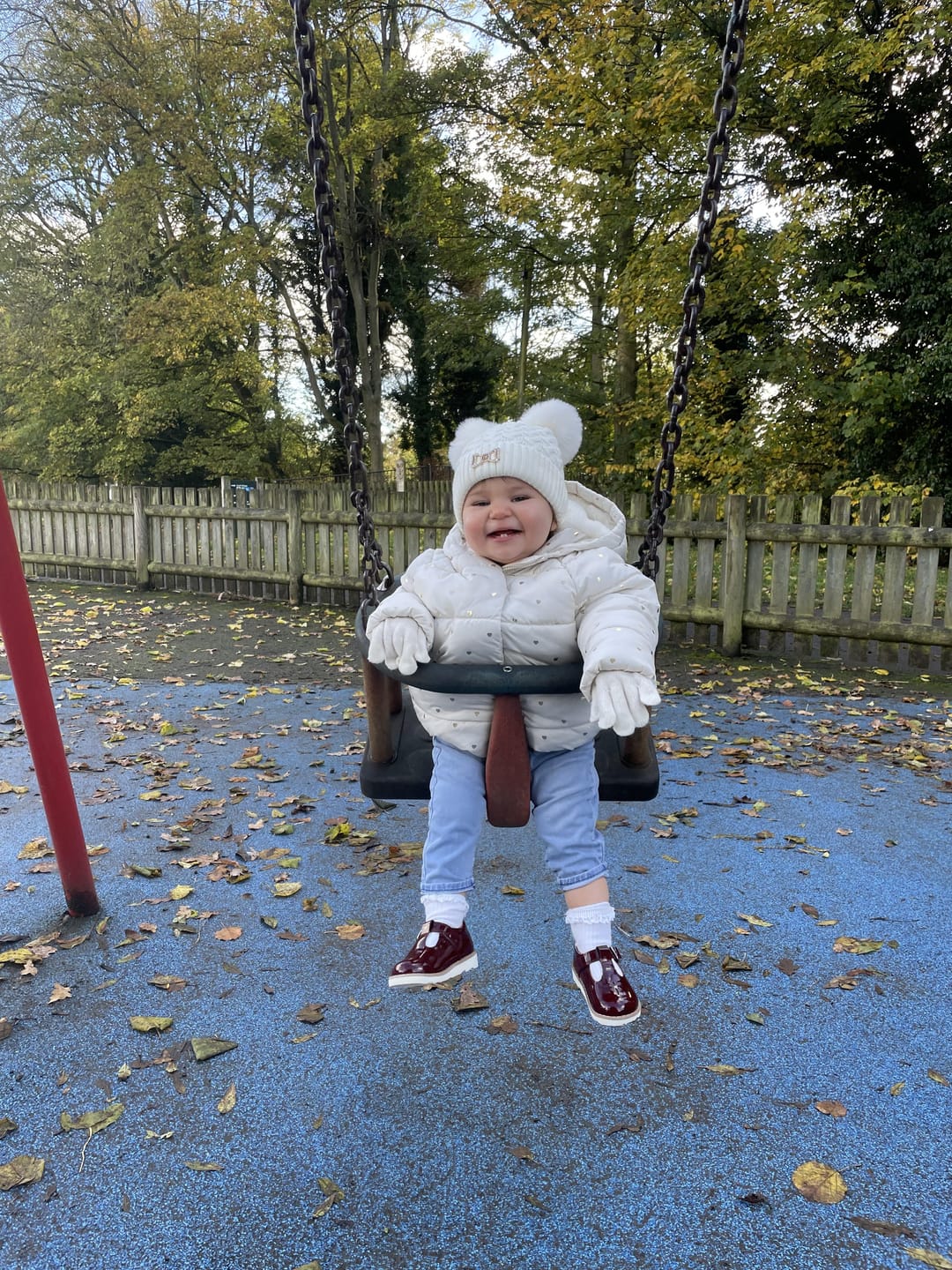 Customer photo review of Luna Red Patent Girls Kids Shoe