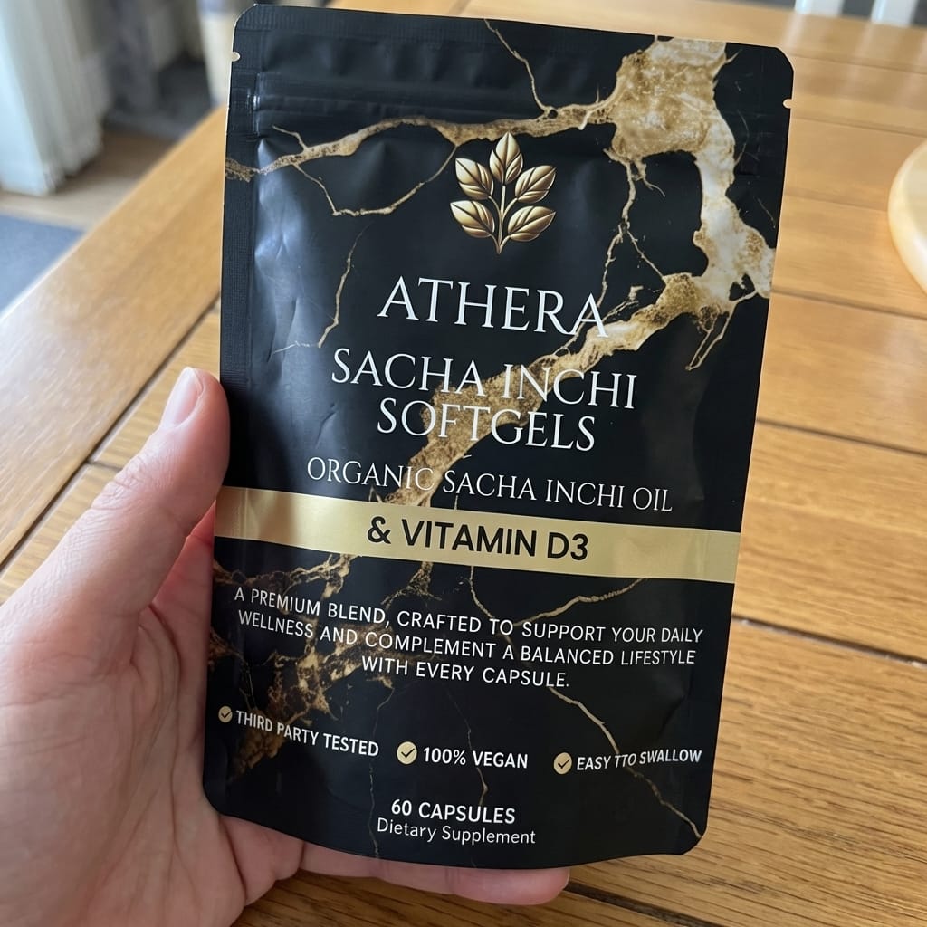 Customer photo review of Athera Softgels | Organic Sacha Inchi Oil & Vitamin D3