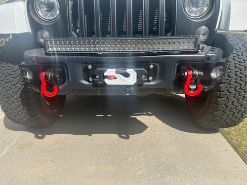 Customer photo review of Jeep Wrangler JK/JL/JT Front Shackle Tab Kit (Rated 10,000-lbs Tensial Strength Tow Point)