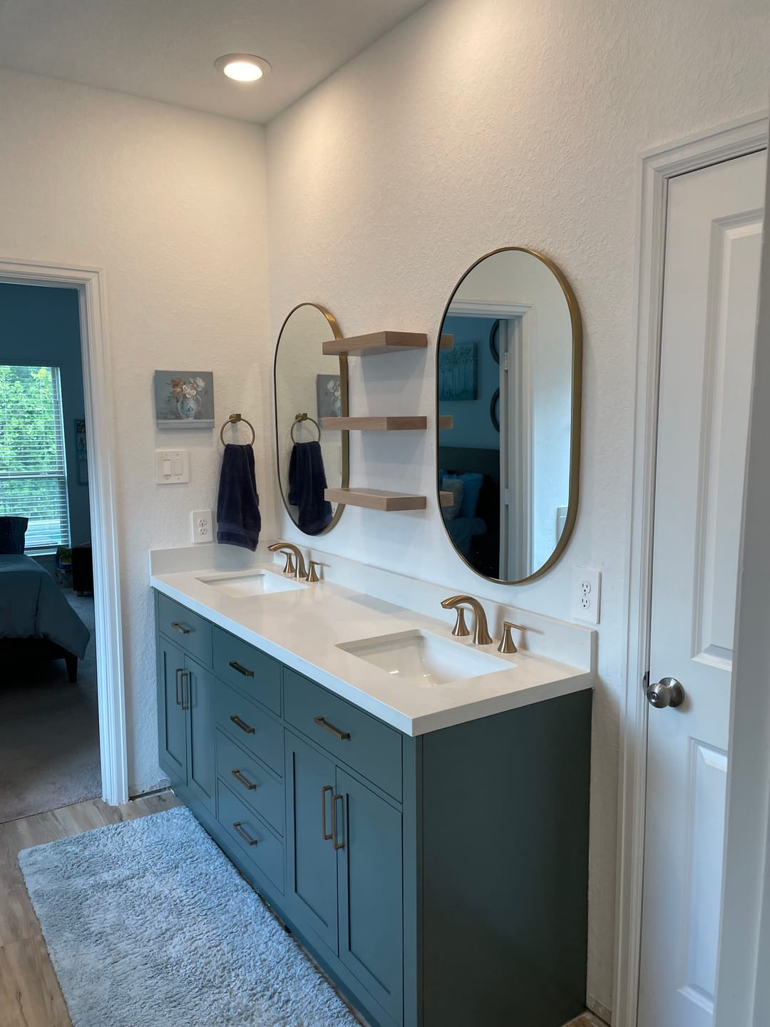 Customer photo review of White Oak Floating Shelves