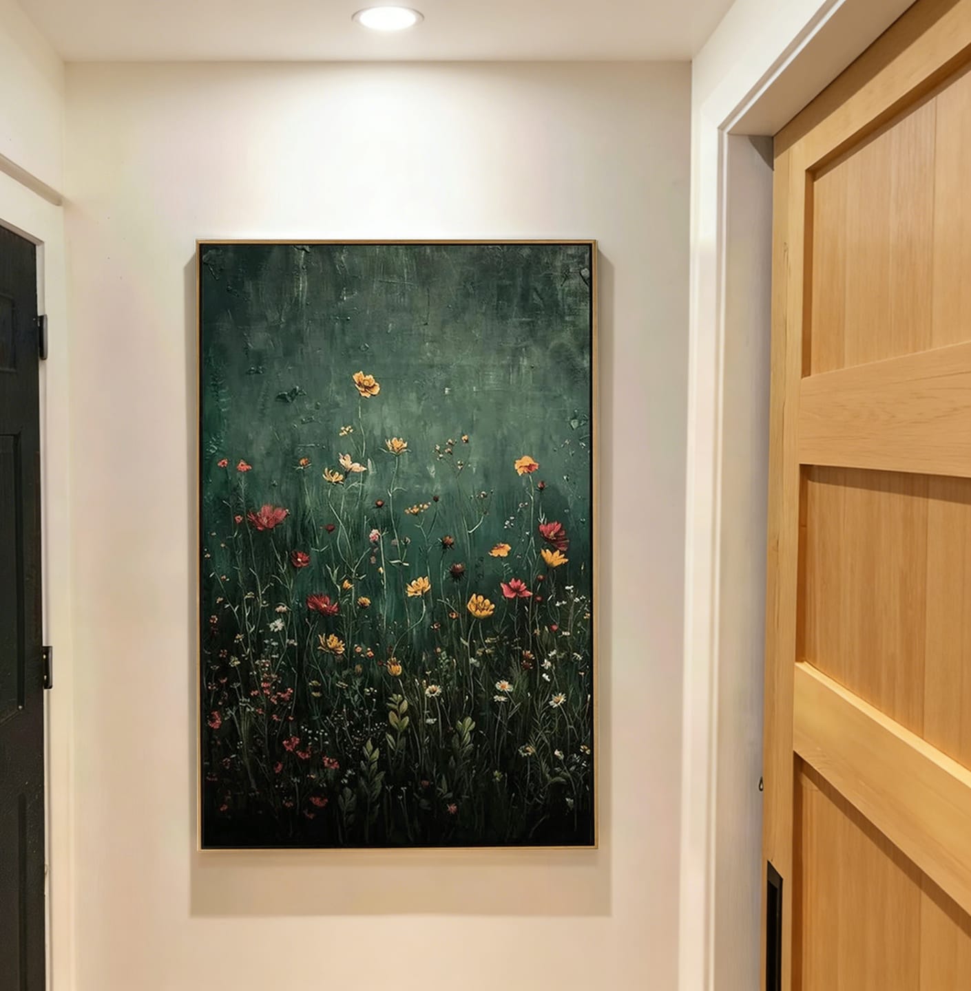 Customer photo review of Moody Wildflower Meadow Textured Floral Painting