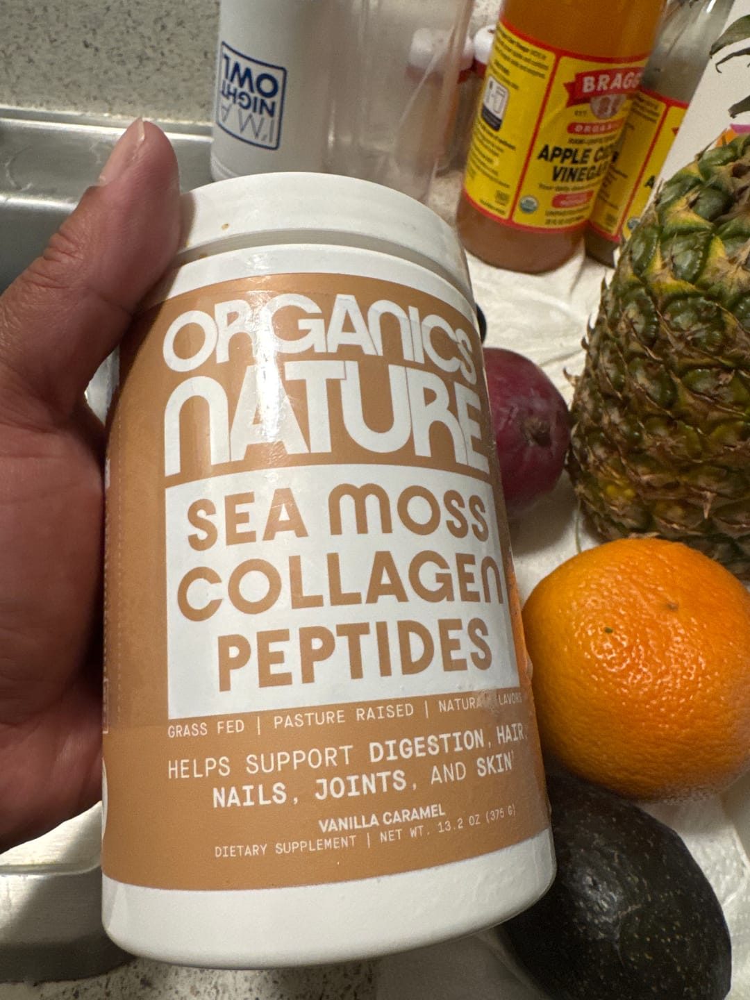 Customer photo review of Vanilla-Caramel Collagen Sea Moss