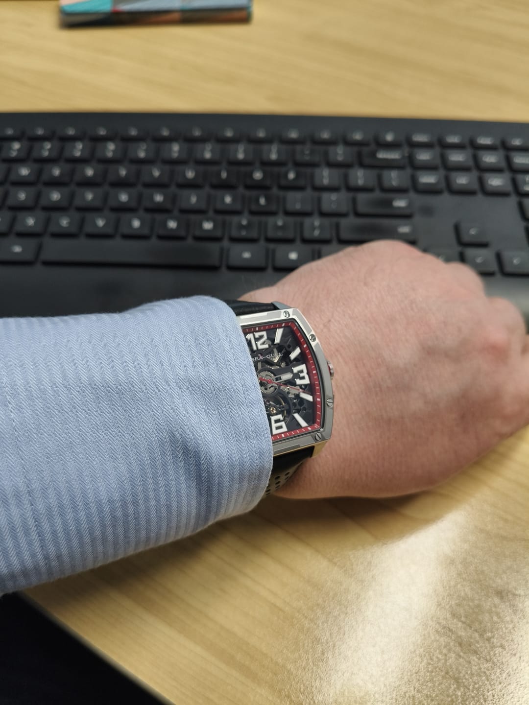 Customer photo review of CN Racing Team Collaboration Tonneau Shape Skeleton Watch 42mm