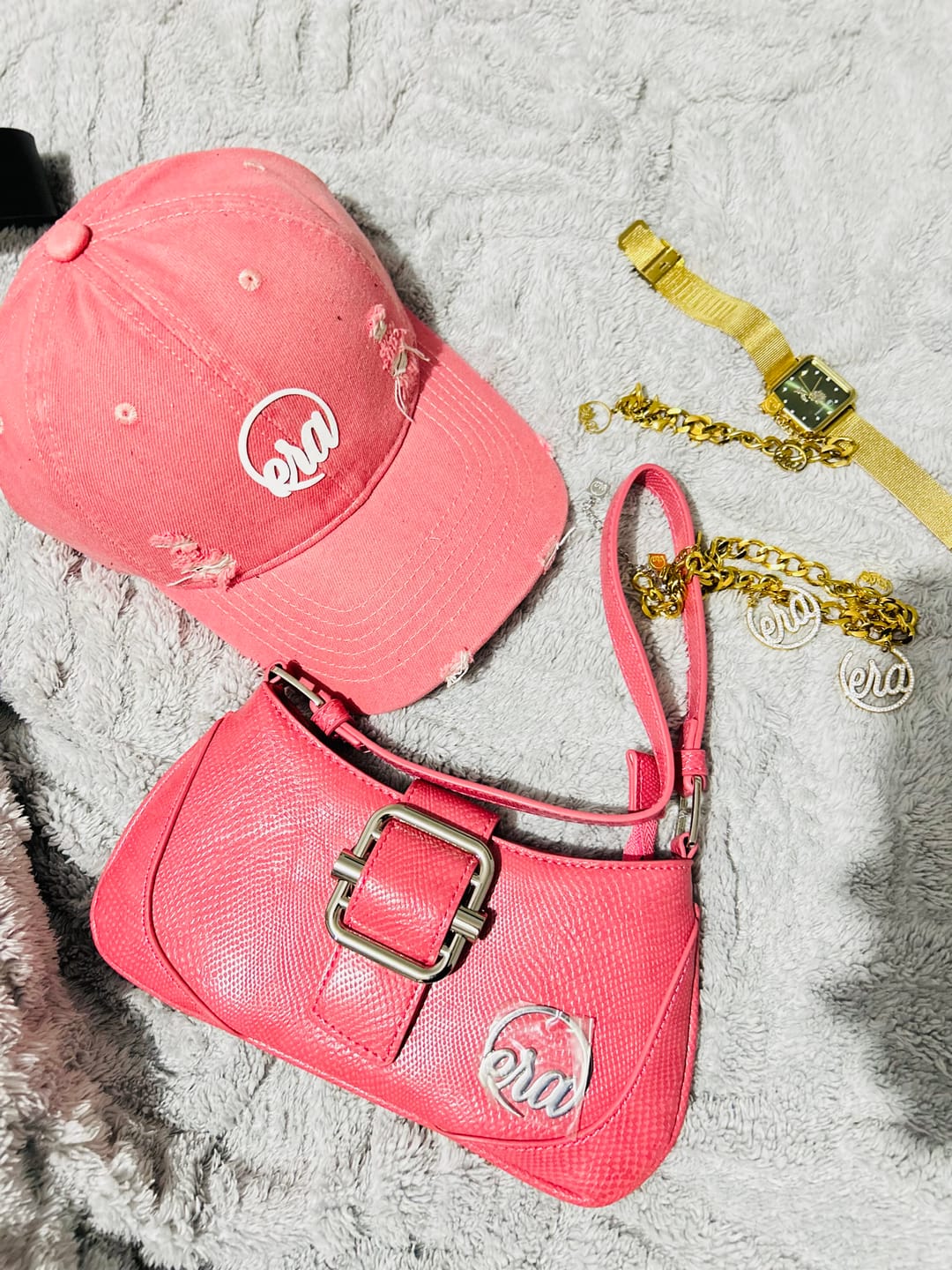 Customer photo review of Era Distressed Coral Cap