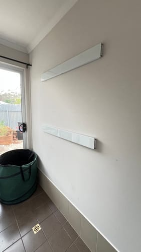 Customer photo review of Wall Mounted Drying Rack - Foldable Indoor and Outdoor Drying Rack