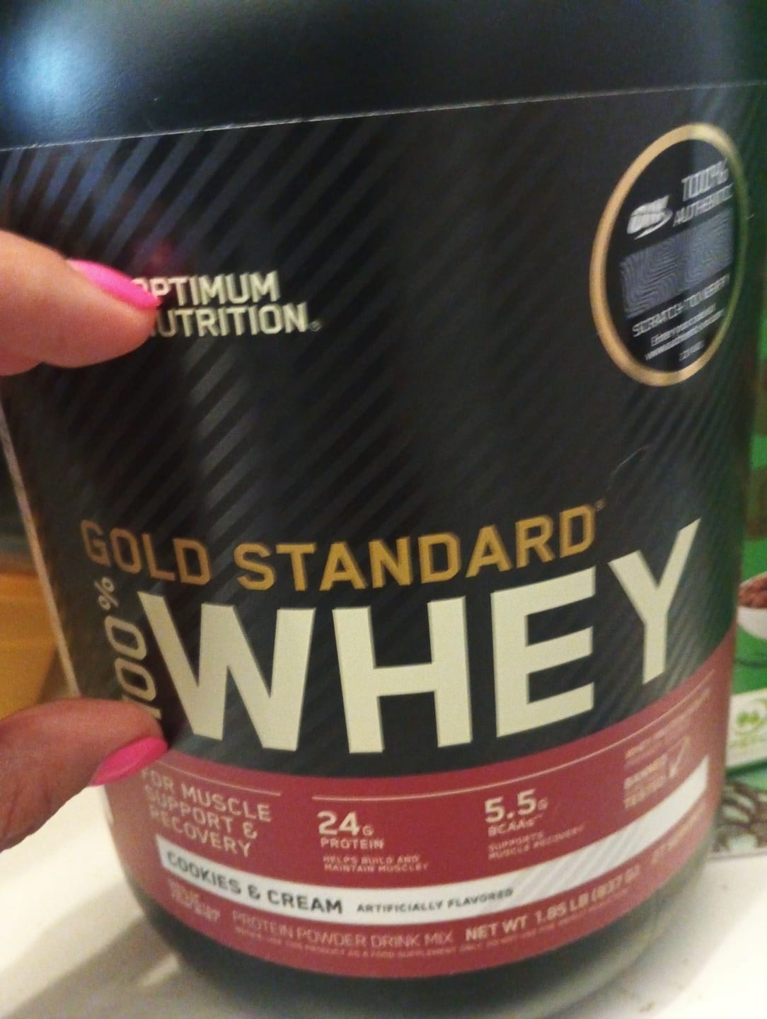 Customer photo review of 100% Whey Protein Gold Standard 2 lbs