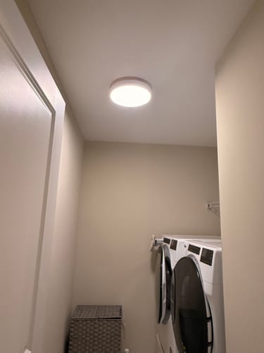 Customer photo review of Contemporary Wood Round Dimmable LED Ceiling Light