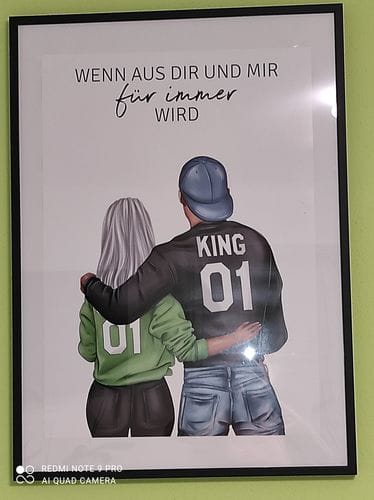 Customer photo review of Pärchen (Mann & Frau) - Personalisiertes Poster