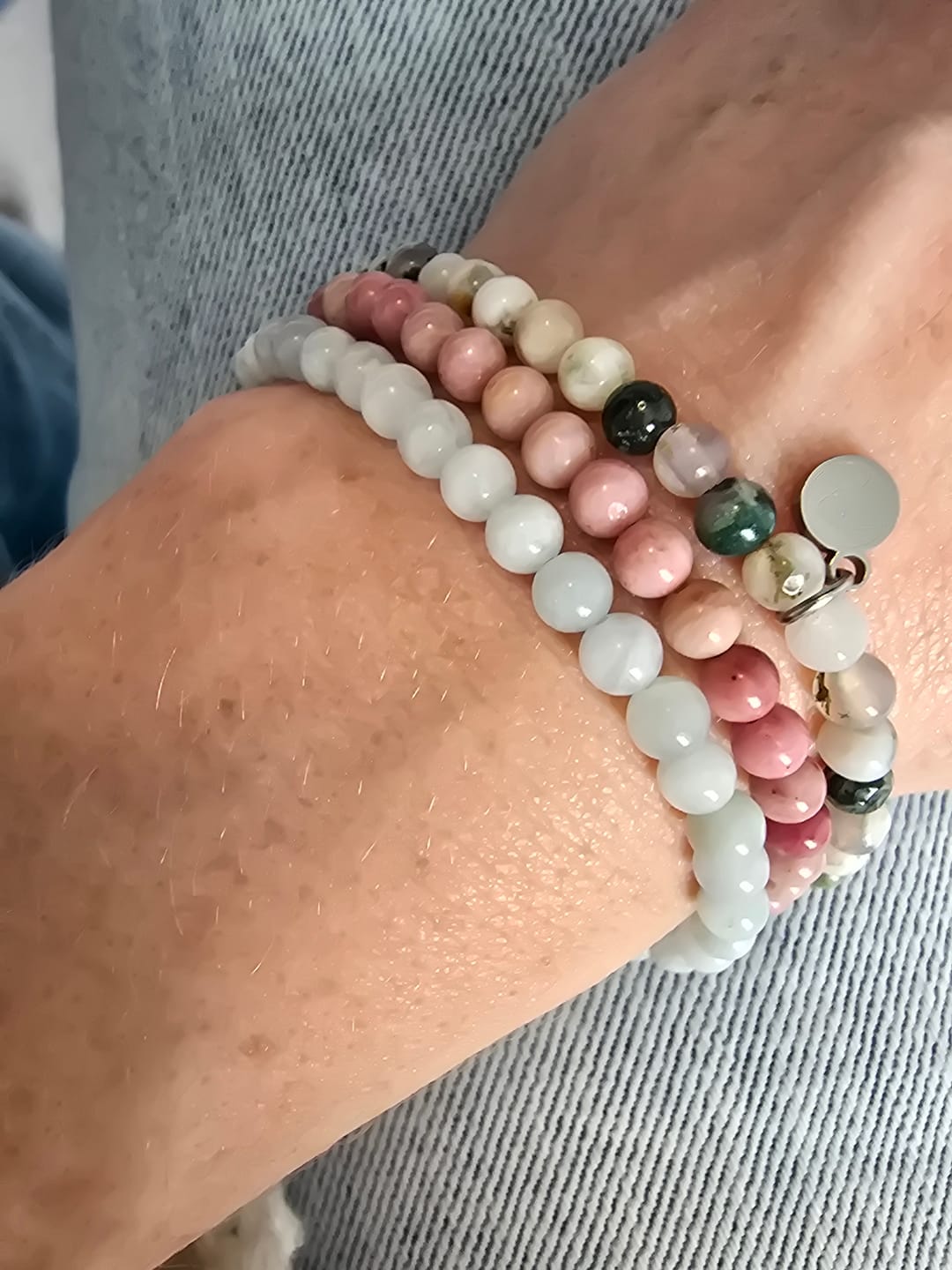 Customer photo review of Aquamarine Bracelet Mini