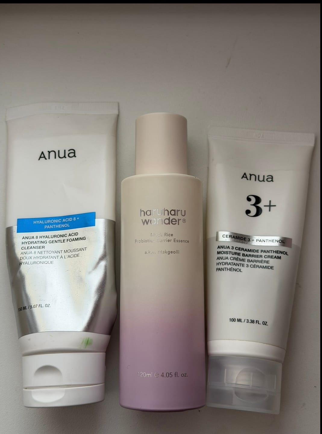 Customer photo review of Maigas putiņas sejas mazgāšanai Anua 8 Hyaluronic Acid Hydrating Gentle Foaming Cleanser