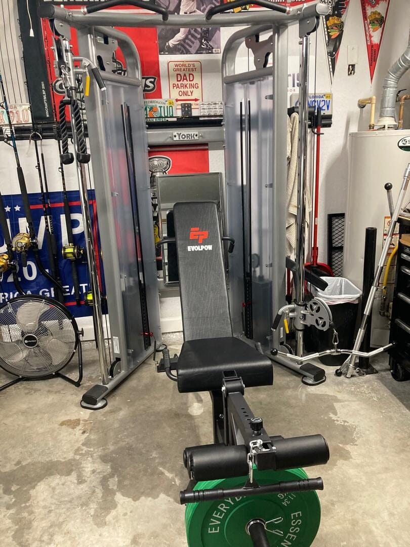 Customer photo review of EVOLPOW BEC Multi-functional Adjustable Weight Bench with Preacher Curl and Leg Extension