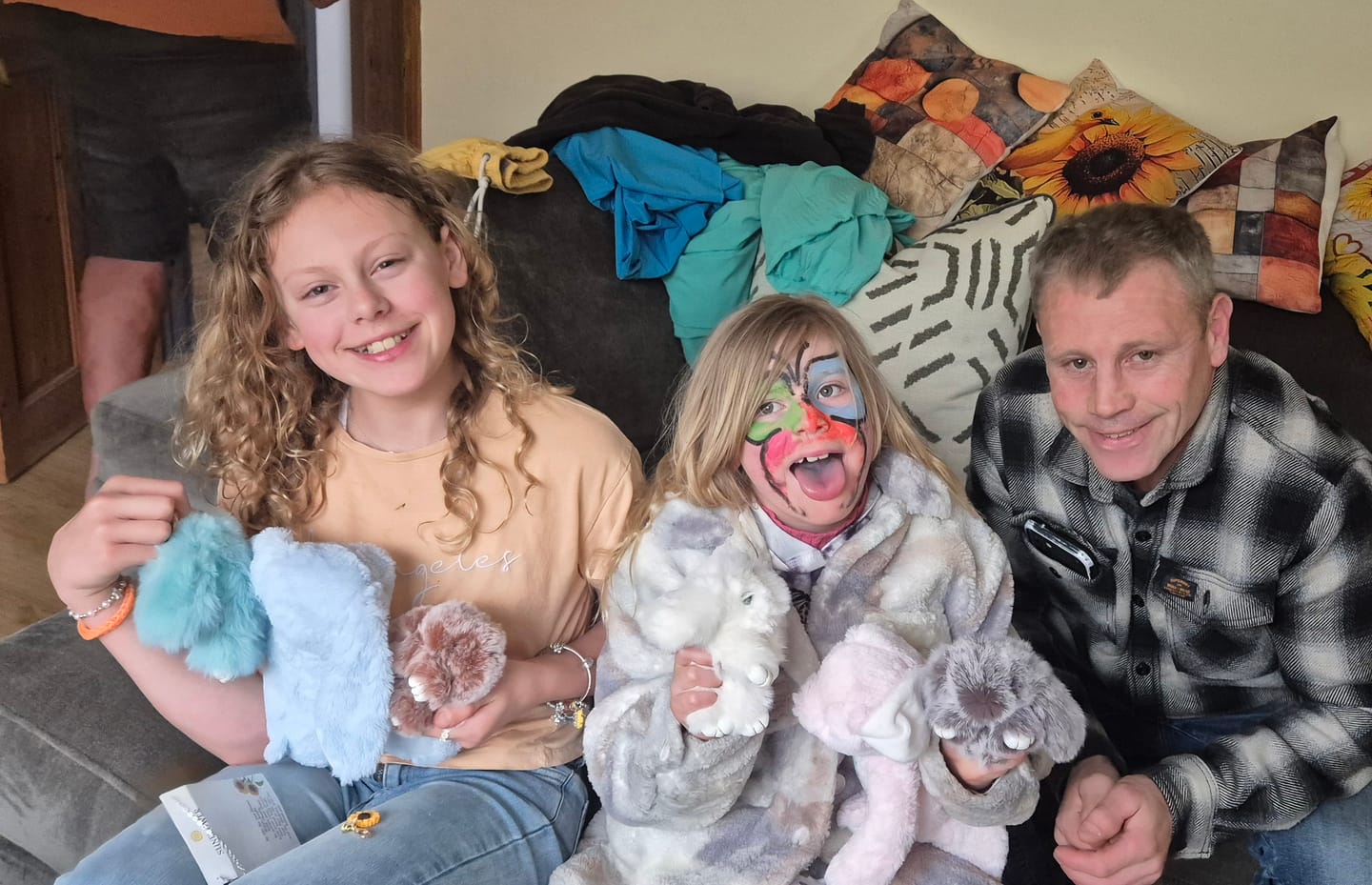 Customer photo review of Design a Personalised Blue Bunny Teddy – Add Your Photo, Name or Message