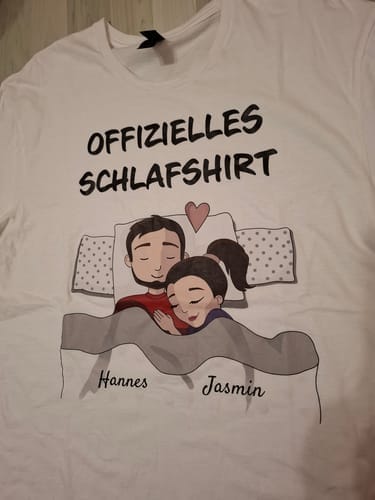 Customer photo review of Schlafmützen - Personalisiertes T-Shirt