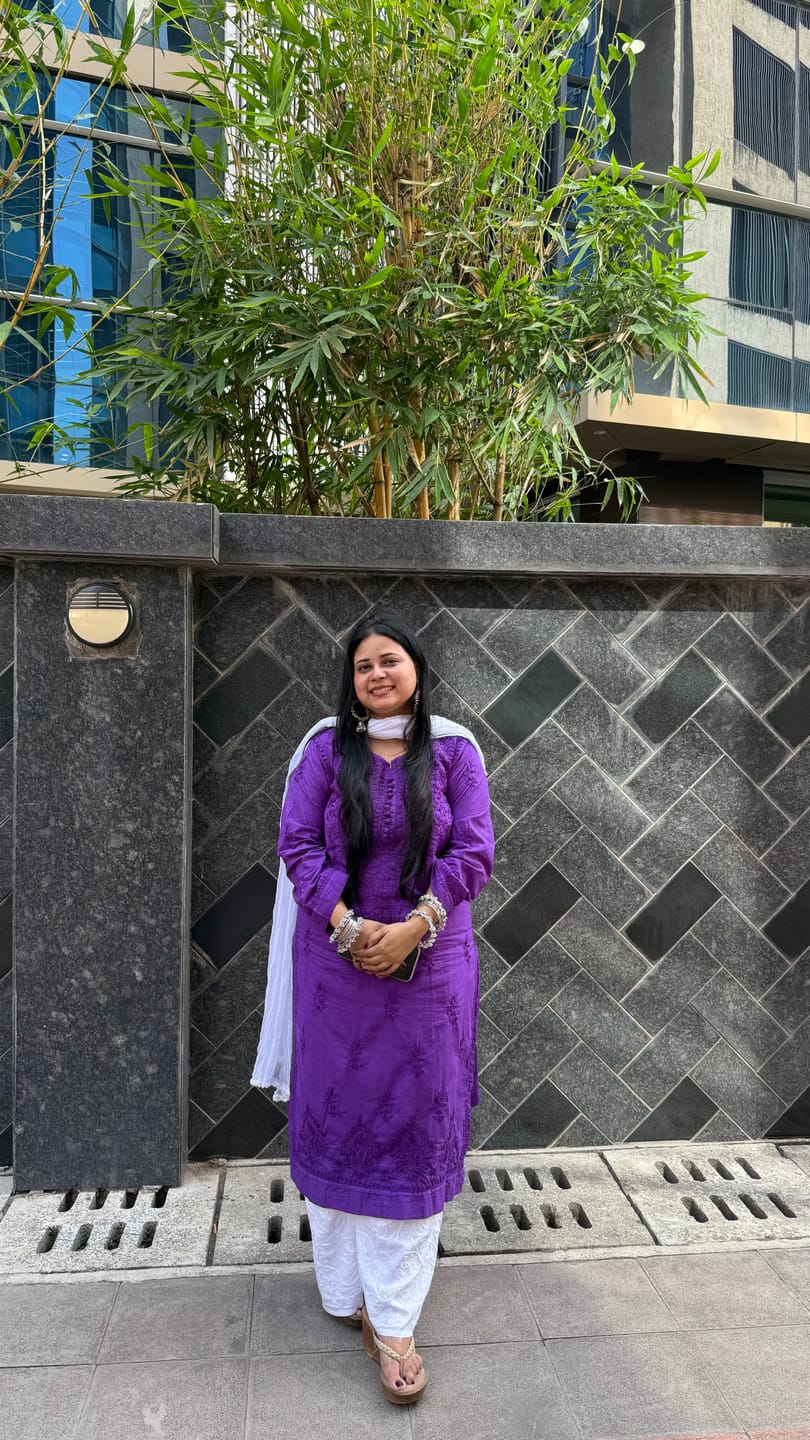 Customer photo review of Nazakat Deep Purple Cotton Kurta