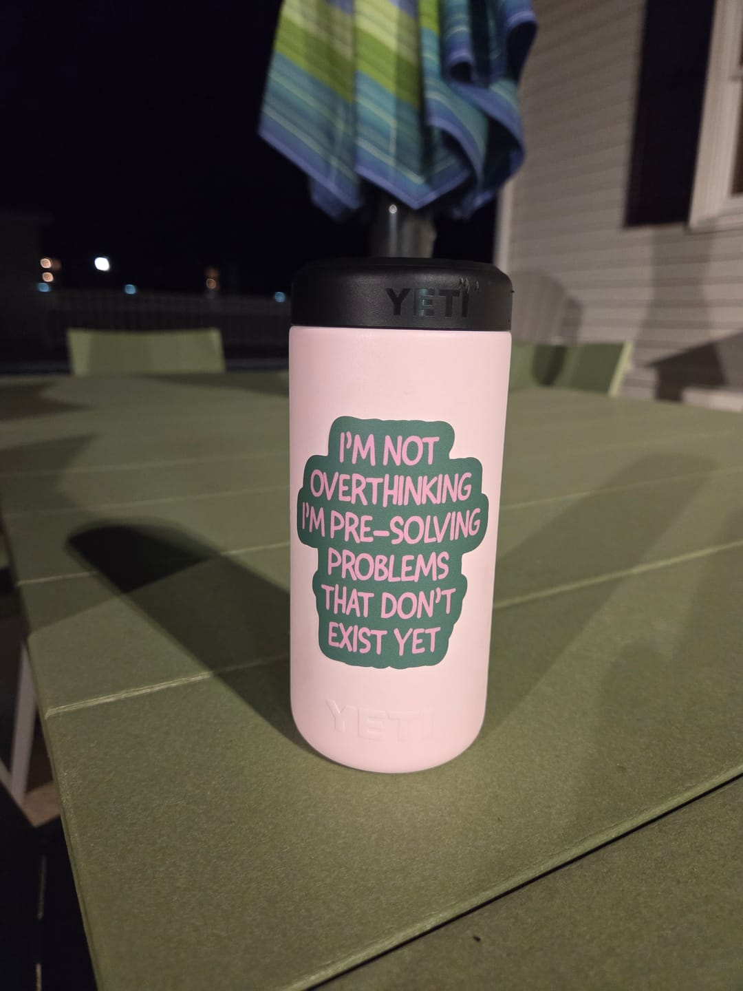 Customer photo review of "I'm not overthinking I'm pre-solving problems" Funny Sarcastic Sticker